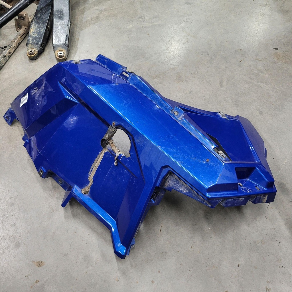 fender, front, right, blue fire