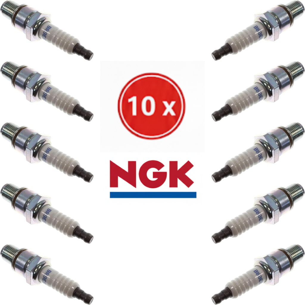 [BR9ES] Lot de 10 Bougies d'Allumage NGK BR9ES - Haute Performance pour Moto 2T, Motoneige, Jet-ski
