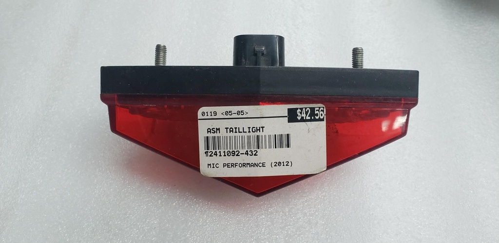 tail light assembly, red
