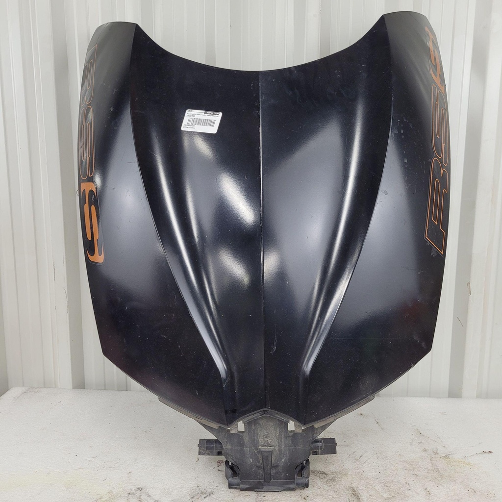 [705004583-001] (new ref. 705008055) hood, metallic black rs-s alloy orange-black model